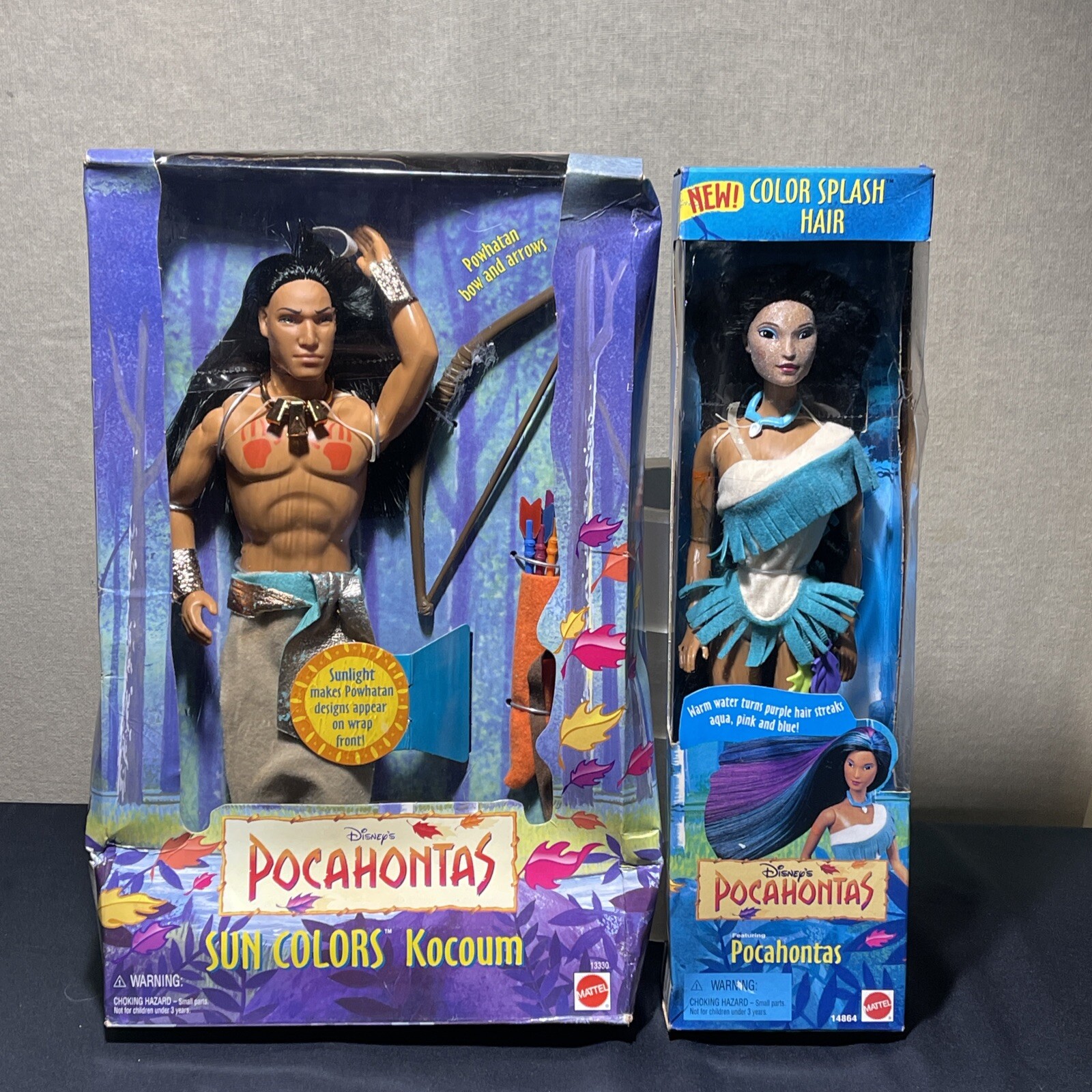 Disney’s POCAHONTAS SUN COLOR Kocoum MATTEL NO.13330 & Pocahontas NO ...
