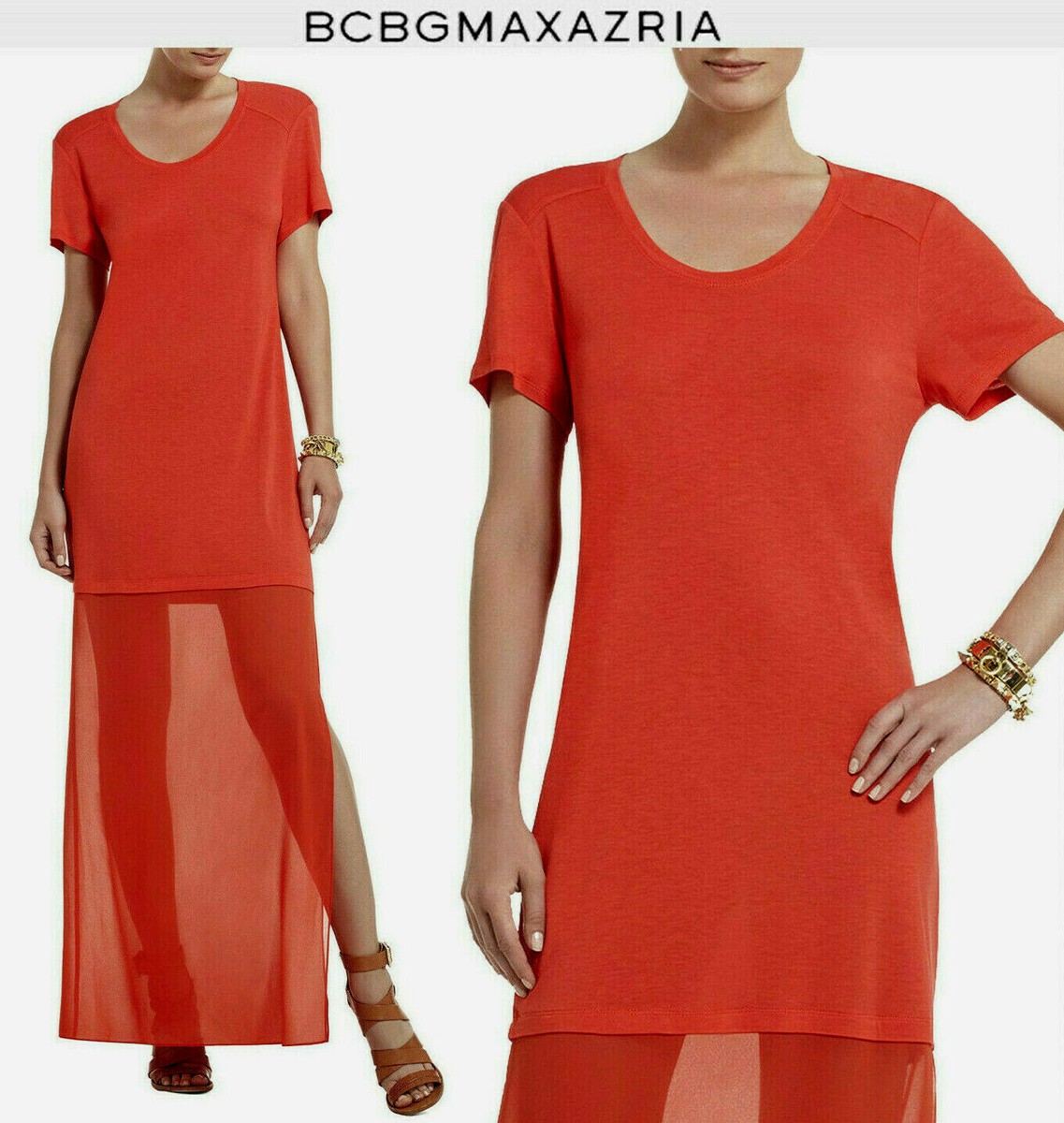 bcbg short sleeve dress BCBG Chiffon Floral Print Short Puff Sleeve Sheath Midi Dress