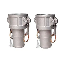 2" Female Coupling x 2" Hose Shank with Camlock Gasket Inside, 2 pcs Cam Lock Fi