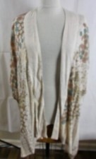 WOMEN'S MULTI COLOR FLORAL KIMONO JACKET - 3/4 SLEEVE - ONE SIZE - NEW WITH TAG