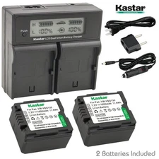 LCD Dual Fast Charger & 2 x Battery for Panasonic VW-VBG130 AG-AC7 HMC40 HDC-HS9