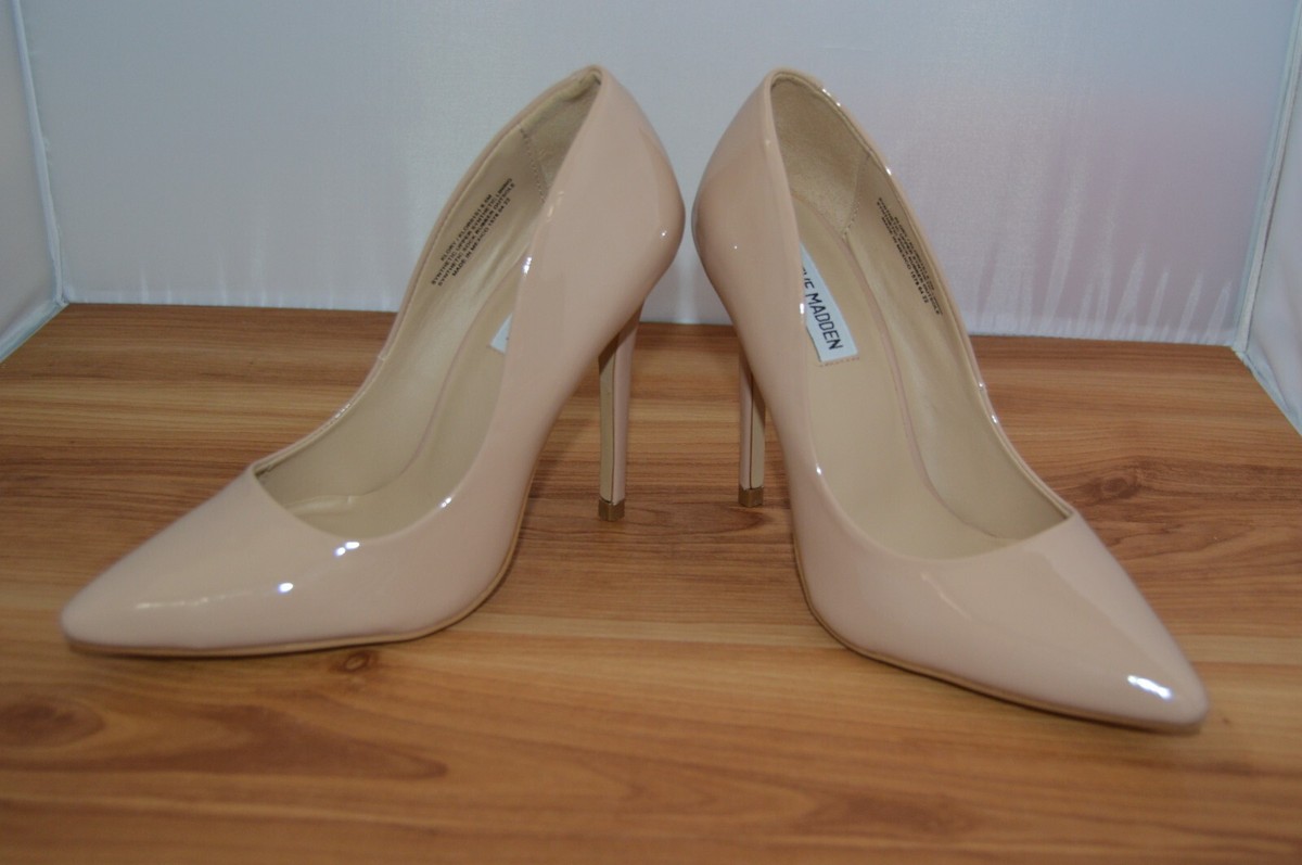 Steve Madden Shoes Womens M Klory Slip On Pumps Beige Stiletto Heels  Pointed