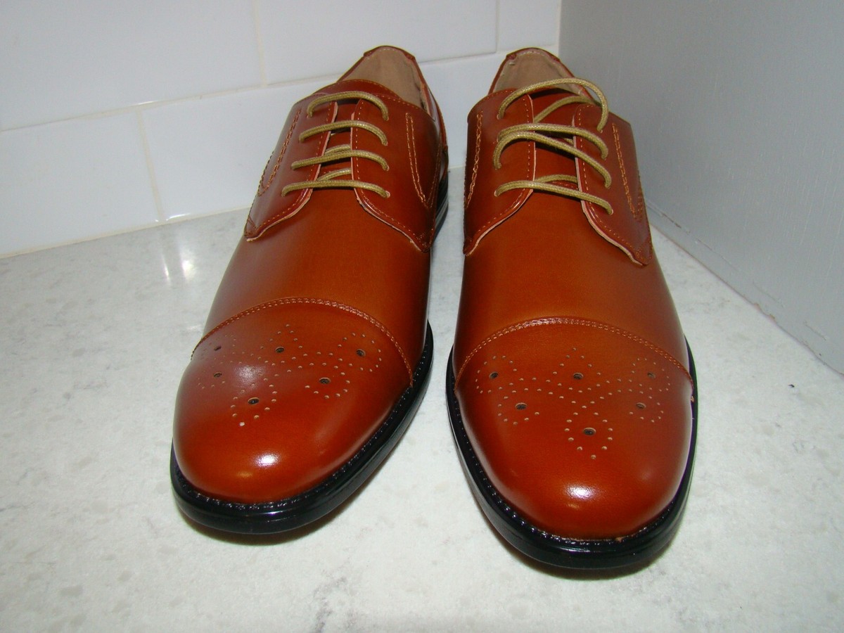 NIB Bruno Marc Mens 10.5 Halsted Brown Classic Cap Toe 