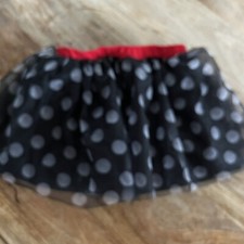 Disney Jr Tutu Skirt Polka Dots Elastic Waist Size 5T Minnie Mouse
