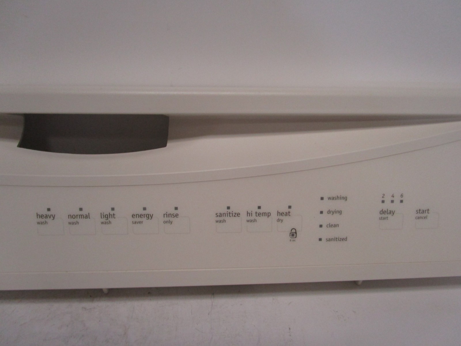 Frigidaire Dishwasher Control Panel w/ Overlay, Bisque (NO BOARD