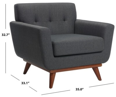 Safavieh OPAL LINEN TUFTED ARM CHAIR, Reduced Price 2172726465 SFV4727A