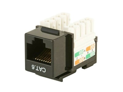 Monoprice Cat6 Punch Down Keystone Jack - Black