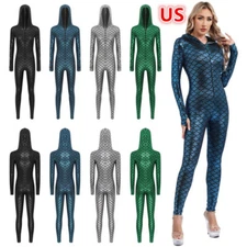 Sexy Women's Sheer Lingerie Catsuit Bodysuit Zipper Jumpsuit Adult Fancy Costume