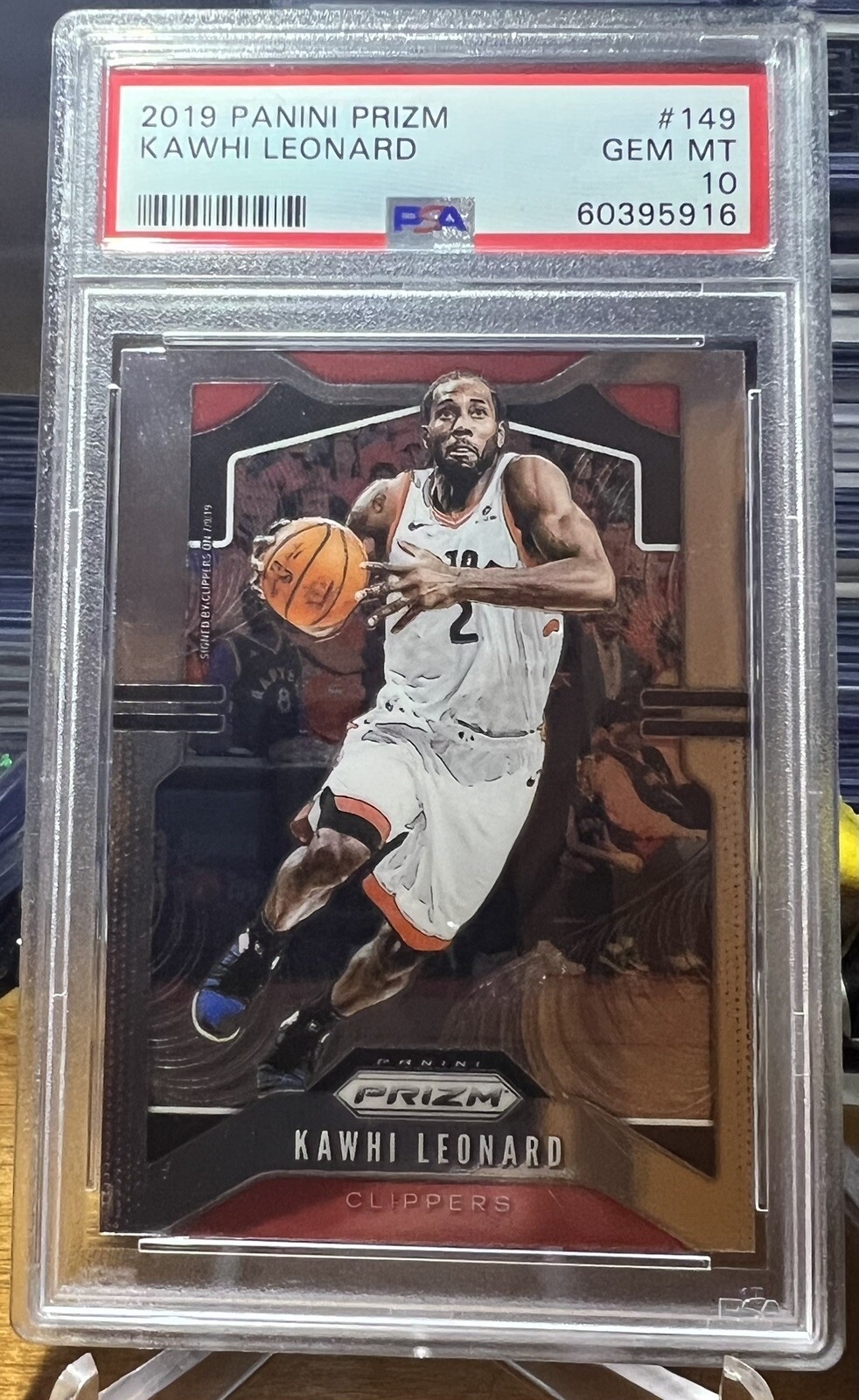 2019-20 Panini Prizm #149 Kawhi Leonard Los Angeles Clippers PSA 10 GEM MINT