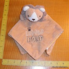 Baby Starters Lion Little roar Brown Security Blanket Lovey Satin Rattle