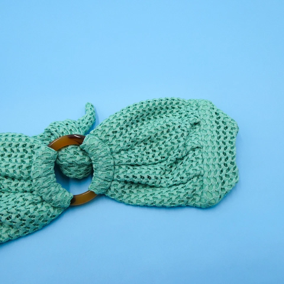 Montce маленький зеленый бандо без бретелек крючком искусственной черепахи Tori бикини верхний плавать - Изображение 3 из 4