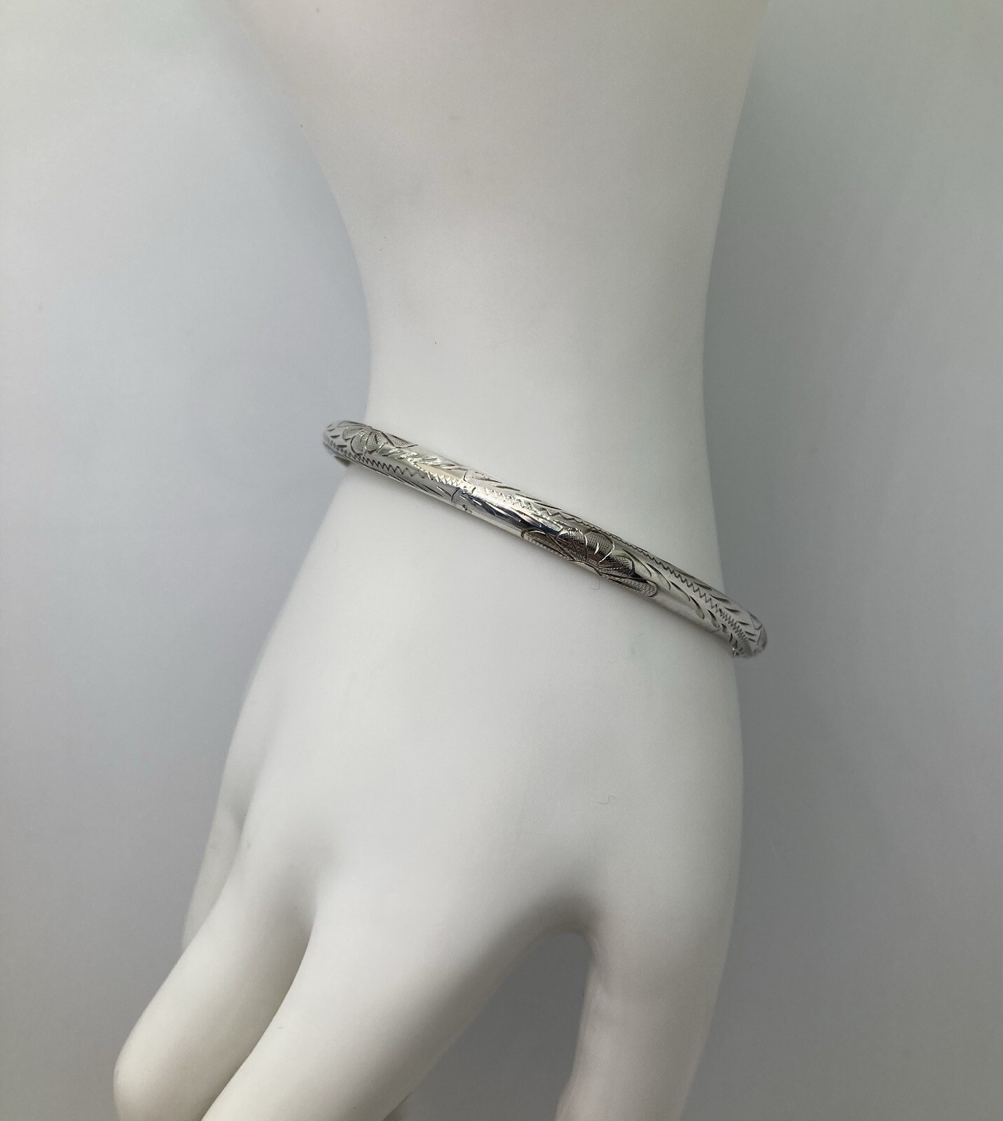 Stackable Bracelet Minimalist Botanical Engraved … - image 2