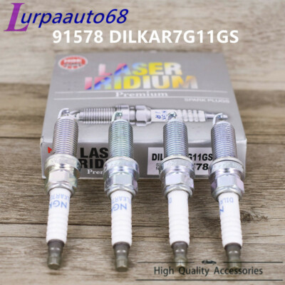 4PCS NGK DILKAR7G11GS Laser Iridium Spark Plugs for HONDA ACCORD CRV CIVIC 91578