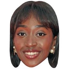 Emmanuelle Koffi Smile Celebrity Mask, Flat Card Face, Fancy Dress Mask