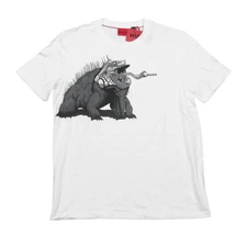 Hugo Boss Red Label Men's White Dibeach Iguana Graphic Crew-Neck T-Shirt