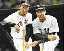 Ted Williams Joe DiMaggio Photo Artwork Boston Red Sox Yankees 10x8 Baseball Art