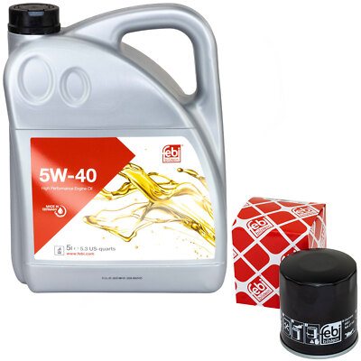 Motoröl Set 5W-40 5 Liter + Ölfilter für Lexus Suzuki Toyota Corolla Carina E