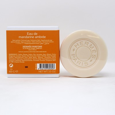 HERMES EAU DE MANDARINE AMBREE PERFUMED SOAP 100 G/3.5 OZ. NIB