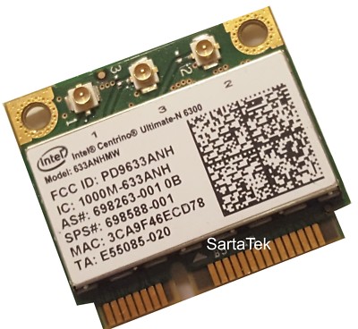 Original HP 698588-001 Intel Centrino Ultimate-N 6300 a/b/g/n PCIe Half 633ANHMW