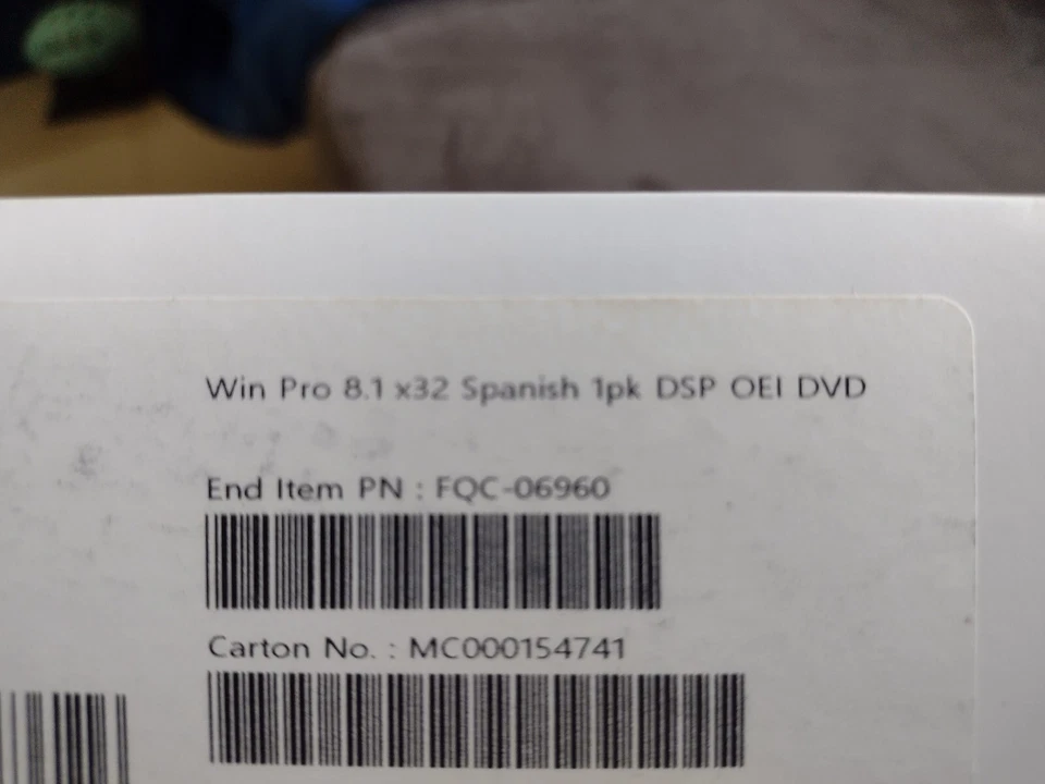 genuine Microsoft Windows 8.1 x32 32 Bit spanish 1PK DSP OEI DVD key-Code Sealed - Image 2 of 4