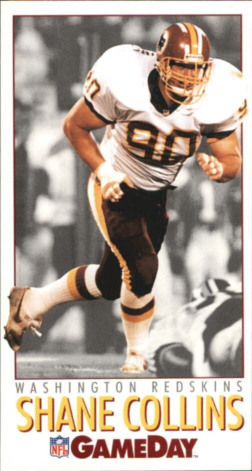 1992 GAMEDAY - FOOTBALL TALL-BOY Card #64 - SHANE COLLINS, Washington Redskins