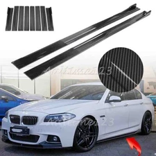 For BMW F10 550i 540i 535i 2011-2016 Side Skirts Rocker Splitters Carbon Fiber