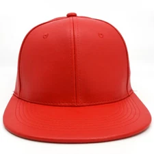 Faux Leather Pu Hat Snapback Cap New Hip Hop Baseball Mens Adjustable Flat Caps 