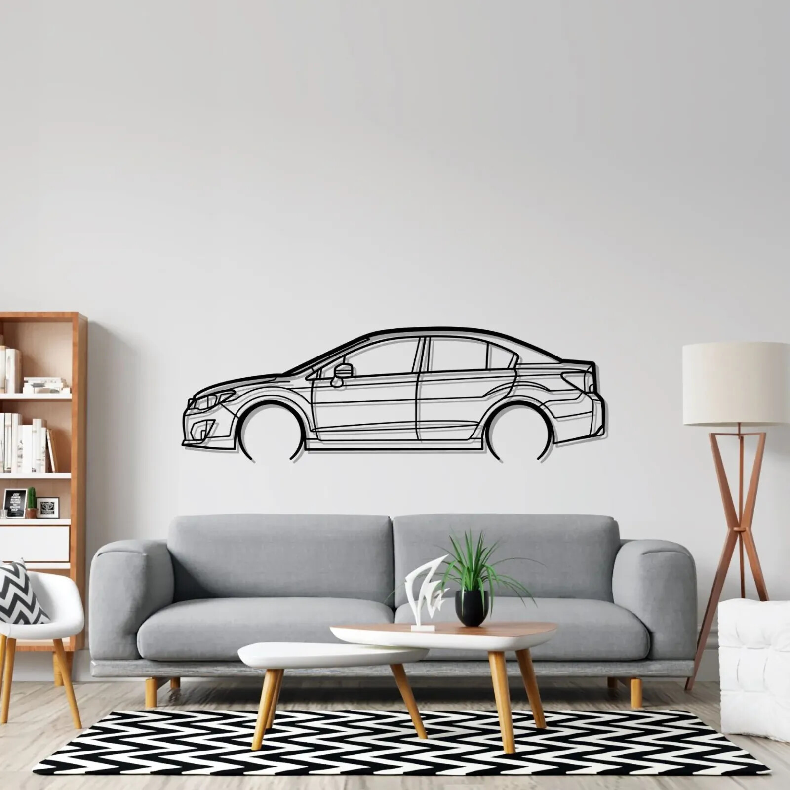 Wall Art Home Decor 3D Acrylic Metal Car Auto Poster USA Silhouette Impreza 2015