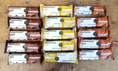 Simply Protein Crispy Bars Peanut Butter Chocolate Lemon Coconut, 15 Count