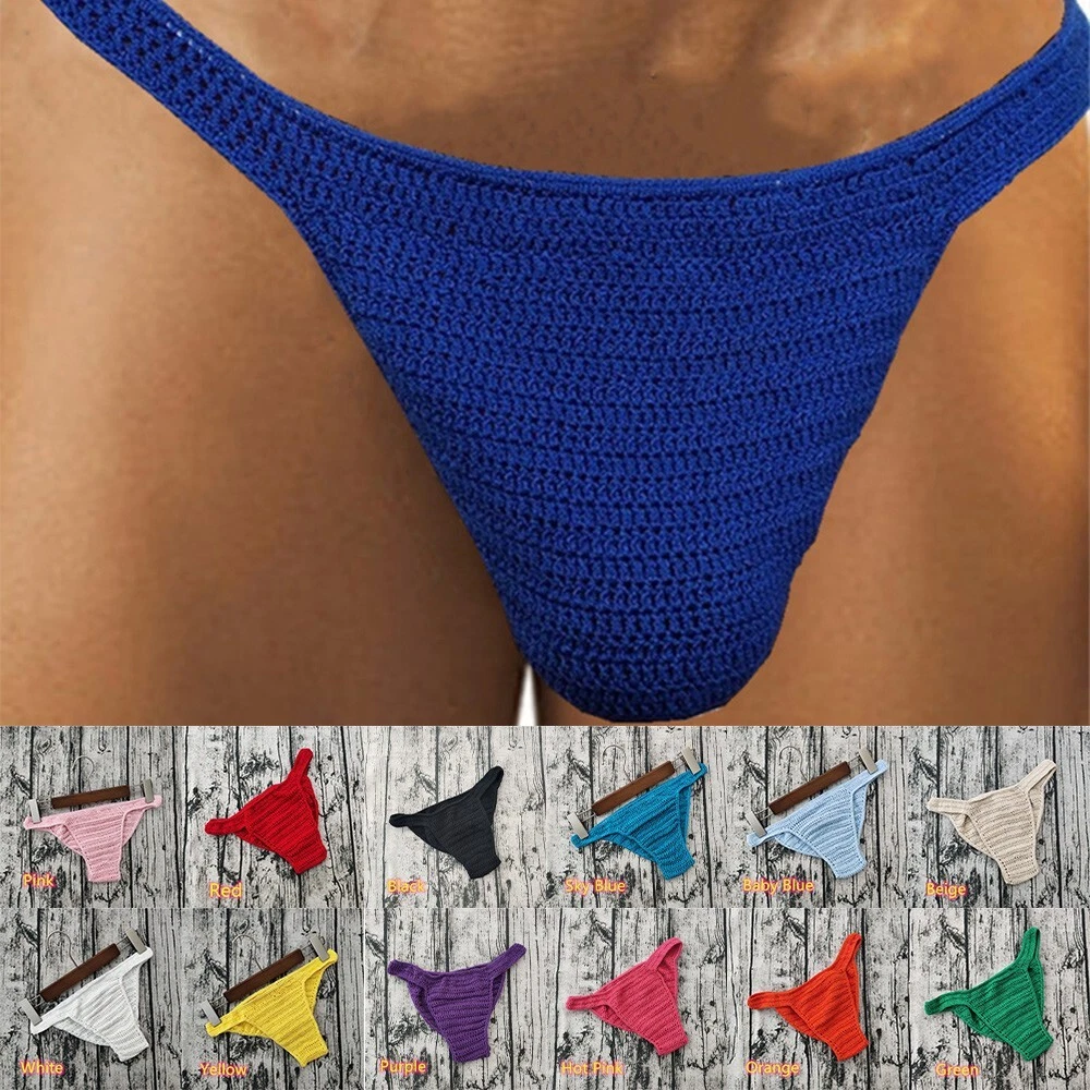 Homme Femme Respirant sous V tement Main Crochet String Natation
