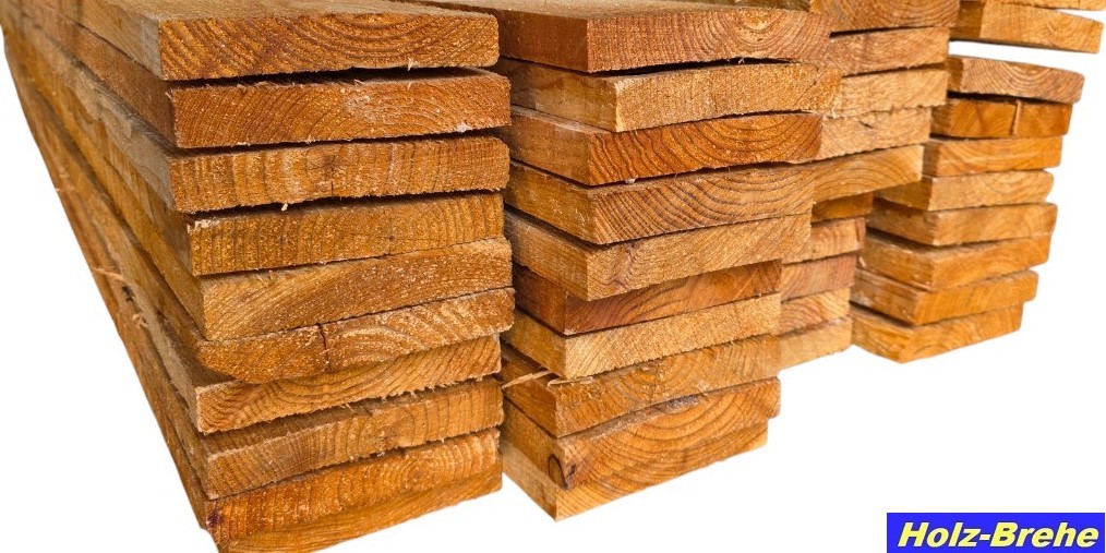 Lärche Brett 24/27x5000, 15-20cm breit, unbesäumt, sägerau, Zaun, Fassade