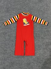 Vtg RARE Carter Kids Bodysuit JUMPSUIT Winter Red Sz 24 Months USA 70s 80s Boys