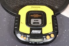 Vintage 1997 Panasonic Shockwave SL-SW405 Portable CD Player XBS Yellow Japan