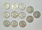 Walking Liberty Half Dollars 1917-1947-12 Coins Total