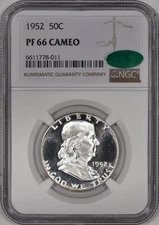 1952 Proof Franklin Half Dollar 50c NGC PF 66 CAMEO CAC (PR66CAM)
