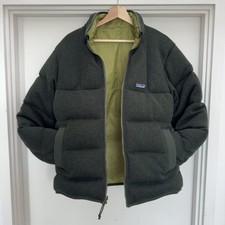 Patagonia Reversible Down Better Sweater Jacket Mens Medium Old Growth Green VGC
