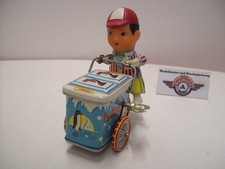 Blechspielzeug " Ice Cream Vender" auf Dreirad, 70er Jahre, Aufzieh-Uhrwerk