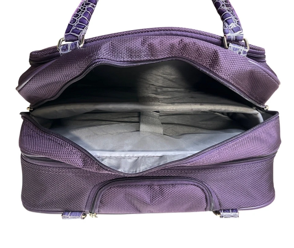 Samsonite Purple Wheeled Carry-On Travel Roller Bag Suitcase Briefcase Rolling - Image 4 of 4