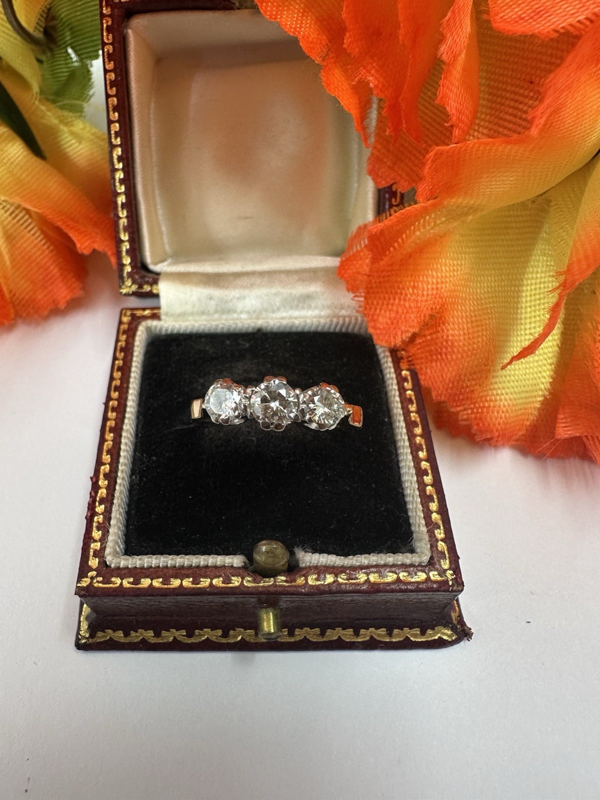 Diamond 0.70ct 18ct 3 Stone Yellow Gold Ring