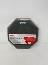 Evans RealFeel 12" Practice Pad – Single-Sided, Soft Gum Rubber,Brand New