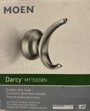 Moen MY1503BN Darcy Double Robe Hook Brushed Nickel Press and Mark