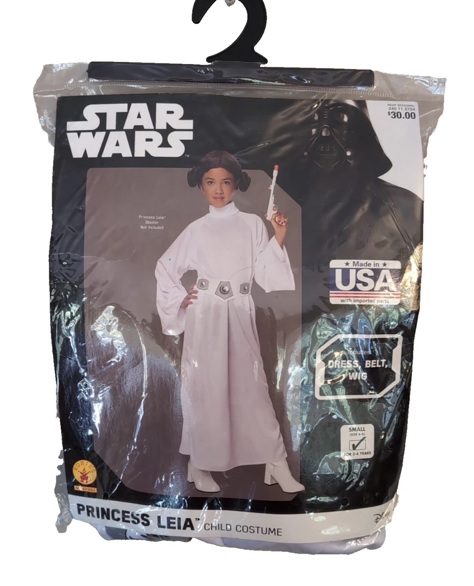 Disfraz De Princesa Leia De Star Wars Para Niña - Incluye Vestido, Cinturón Y Tocado