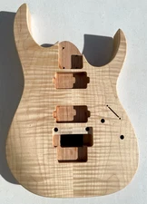 RG style Cherry guitar body flame maple, Floyd Rose, humbuckers, Free Shipping!