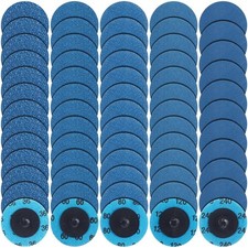 250 Pcs Mix Roll Lock Discs Set 36 60 80 120 240 Grit 2 Inch Blue  0.24 per gallon