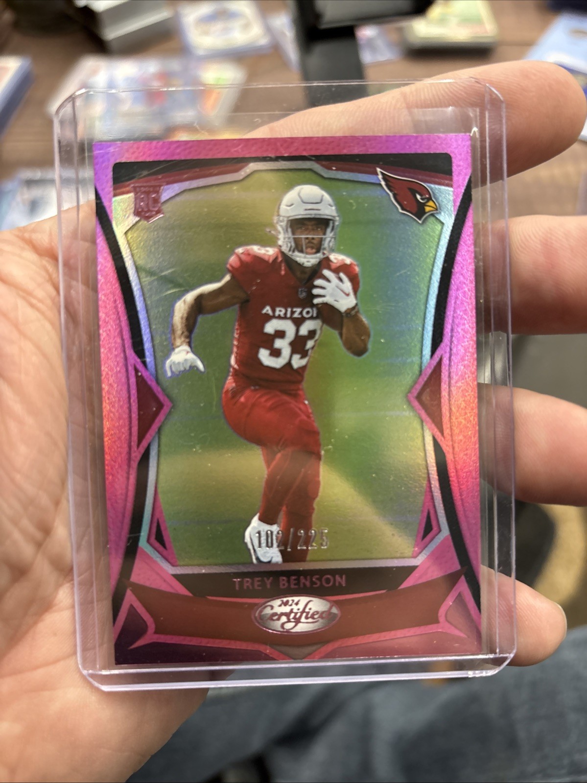 2024 Panini Certified - Rookies Trey Benson #151 Pink Mirror /225 (RC)