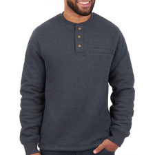 Coleman Men's Sherpa Lined Henley - Size Small, Multiple Colors