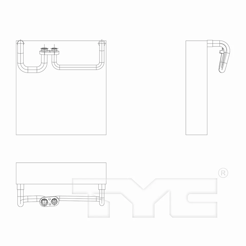 Núcleo evaporador aire acondicionado Toyota Tundra 2003-2006 TYC 2003 2004 2005 2006 Foto 3 de 4