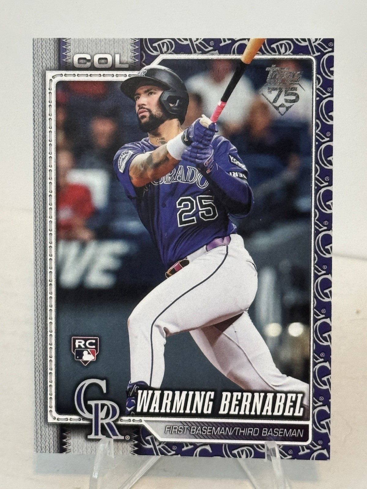 2026 Topps Series 1 WARMING BERNABEL RC #55 TEAM COLOR BORDER LOGO SSP Rockies