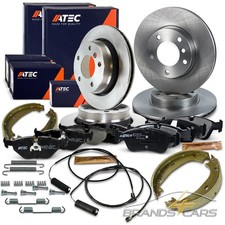 ATEC 4x BREMSSCHEIBE+BREMSBELÄGE VORN+HI+BREMSBACKEN FÜR BMW 3-ER E36 323 328