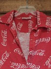 Coca Cola Red White Flannel Collar PJ Pajamas Top Shirt M Medium Women Unisex — photo 2